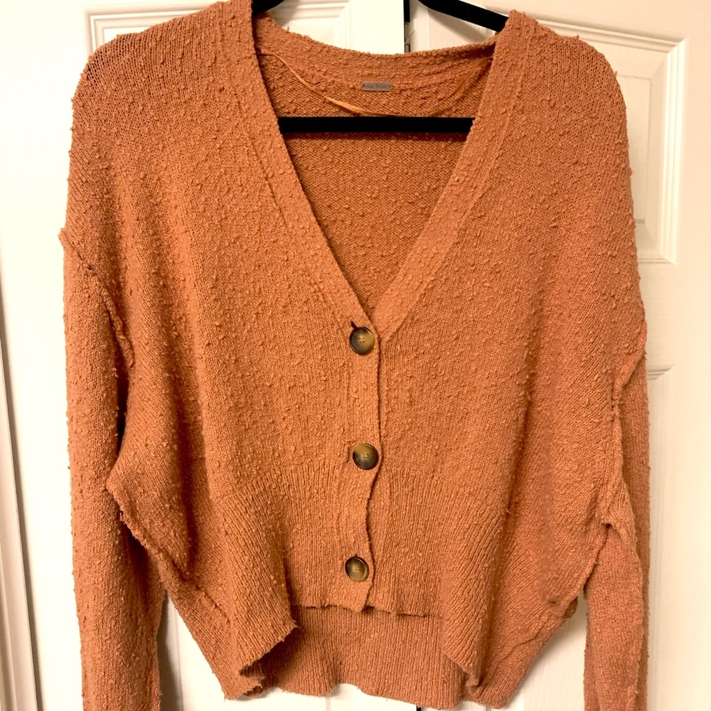 Free People Found My Friend Cardi in Terracota